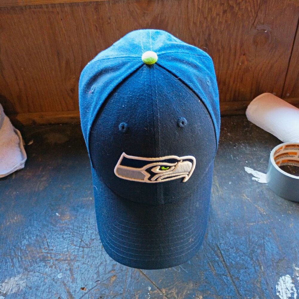 New Era 9FORTY Seattle Seahawks NFL Football Adjustable Cap, One Size, Blue